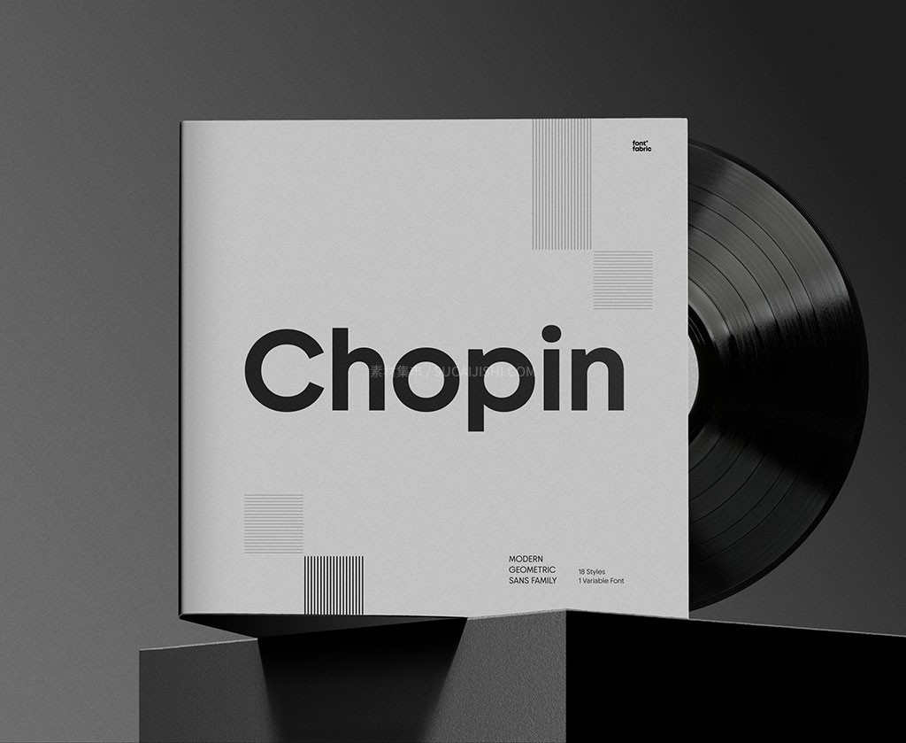 Chopin现代高级感几何无衬线字体